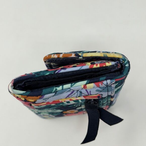 Vera Bradley RFID Riley Compact Wallet Happy Blooms Floral Discontinued Print - Picture 13 of 16